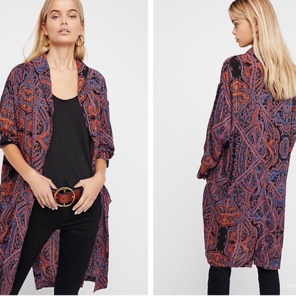 Free People Sweaters - Free People Kimono Half Moon Duster Sz XS